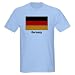 Germany German Flag Front Ash Grey T-Shirt German Light T-Shirt by CafePress