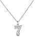 Sterling Silver Cubic Zirconia Lucky 7 Charm Pendant by Crislu, 16