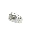 Silver White Crystal Heart Art Deco Ring Jewelry