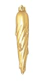 Barcana Giant 5.5-Inch Shatterproof Gold Icicle, Christmas Ornaments, Set of 8