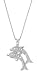 Sterling/Diamond Dolphins Necklace .15 TW SW-370