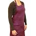 San Jamar 601BAC Poly Cotton Full Length Bib Apron with Side Pocket, 34" Length x 30" Width, Burgundy