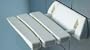 Acrylic Folding Shower Seat - White