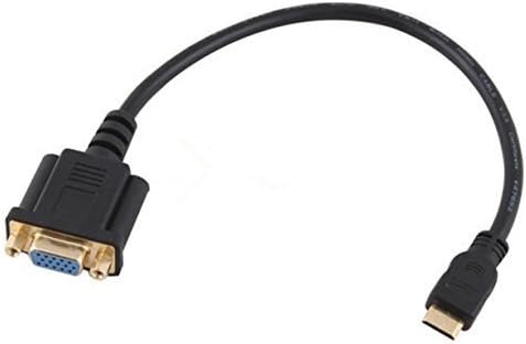 Zhanyun 15 Pins 20cm Mini HDMI Male to VGA Female Connector Adapter Converter Cable