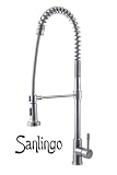 Kitchen Sink Mixer with Pullout Spray - brushed Stainless Steel - from Sanlingo