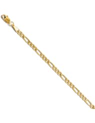 14k Yellow gold Leslies 3.25.0mm Flat Figaro Chain
