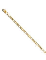 Leslies 14k 3.25mm Flat Figaro Bracelet