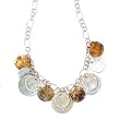 925 Silver & Shell Disc Necklace- 16 IN