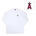 Los Angeles Angels MLB Classic Pique Long Sleeve Polo Shirt (White)
