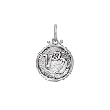 Capricorn Zodiac Charm and Pendant in Sterling Silver