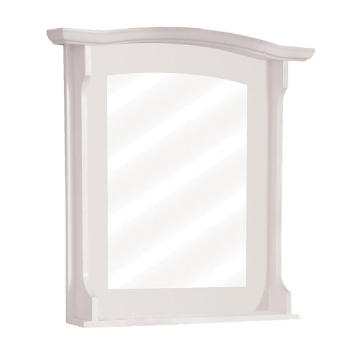 Decolav 9770-WH Finished Wood Framed Mirror with Display Shelf, White