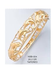 Bangels 14K Gold Dolphin Bangle With Tapered Bottom &
