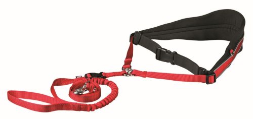  Ceinture ventrale avec laisse, rouge, pour chiens de moyenne et grande taille