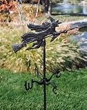 Whitehall Flying Witch Garden Weathervane Verdigris