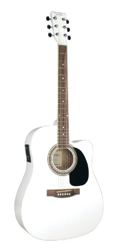 Johnson JG-620-CW 620 Player Guitar White