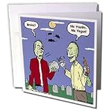 Rich Diesslins Funny General Cartoons - Halloween - Zombie Vegans - Greeting Cards-12 Greeting Cards with envelopes