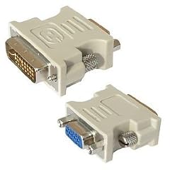 Adapter DVI-D-Stecker 24+1-polig / VGA-Kupplung Buchse 15-polig