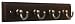 Liberty Hardware RPSR4AZ-210-D 9-Inch 4 Hook Key Rail, Espresso and Antique Iron