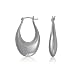 Sterling Silver Tapered Oval Hoop Earrings