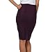 Sakkas Petite High Waist Stretch Pencil Skirt with Shirred Waist Detail