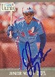 Junior Noboa, Montreal Expos, 1991 Fleer Ultra Autographed Card