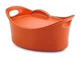 Rachael Ray Stoneware 4-Quart Covered Bubble & Brown Casserole 