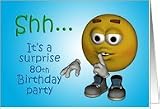 80th Birthday Surprise Party Invitation Card