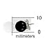 Simple Gemstone Black Onyx Round Ball Stud Earrings For Women .925 Sterling Silver 8MM