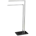 Axxentia Bad 282162 Handtuchst�nder Galant, verchromt, mit 2 Armen und schwerer Marmor-Bodenplatte, 82 cm hoch