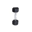 Cap Barbell Rubber Coated Hex Dumbbell with Contoured Chrome Handle