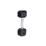 Cap Barbell SDR-010 Rubber Coated Hex Dumbbell with Contoured Chrome Handle, 10 Pounds