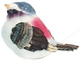 Accent Design Floral and Garden Accents Medium Bird Wren 3 Fuchsia/Plum/Slate/White/Brown