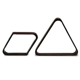 Mahogany Triangle and Diamond Pool Table Ball Rack