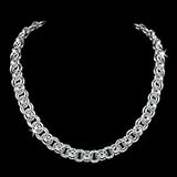 Chain Maille 18 Inch Helms Necklace Jewelry Kit - 1PK/Silver