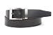 Men's 1 1/4 Inch (34 mm) Top Grain Cowhide Plain Leather Belt with Clamp Buckle