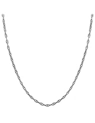 Sterling Silver 1.9-mm Fancy Mariner Link Chain (30 Inch)