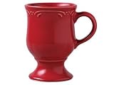 Pfaltzgraff Winterberry Ruby 10-Ounce Pedestal Mugs, Set of 4