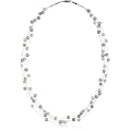 Valero Pearls pearls4girls Damen-Halskette S��wasser-Zuchtperlen wei� / apricot / flieder 45 cm + 5 cm 400341