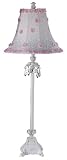 White Crystal Dangle Large Lamp Base