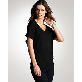 Buy Ann Taylor Ladies Black Cashmere Pullover with Flutter Sleeves by Ann Taylor