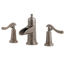 Price Pfister 049-YP1E Ashfield Widespread Trough Lavatory Faucet with Pop-Up, Rustic Pewter