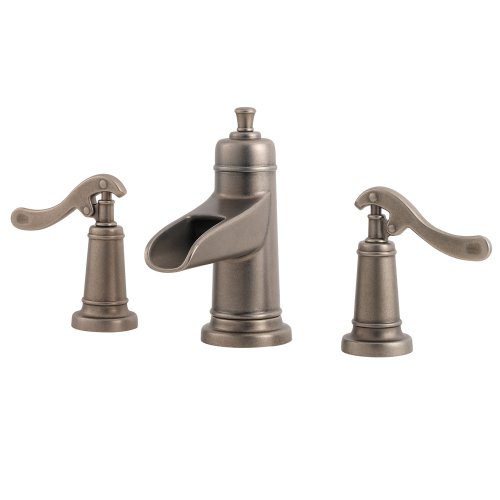 Price Pfister 049-YP1E Ashfield Widespread Trough Lavatory Faucet with Pop-Up, Rustic Pewter