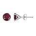 Vir Jewels 14K Gold Garnet Stud Earrings (1.80 CT ; 6 MM Round Cut)