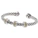 925 Silver & Diamond Bracelet with 14k Gold Accents (0.23ctw)