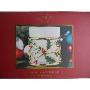 Lenox Holiday Gold Votive & Candle
