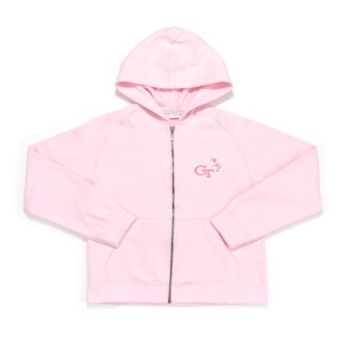 Antigua Georgia Tech Girl's Pink Lucky Long Sleeve Fleece Hoody