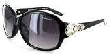 D'Amanti 82022 Fashion Sunglasses from with Hand-Inlaid Austrian Crystals and Metal Temple Decorations for Glamorous and Stylish Women