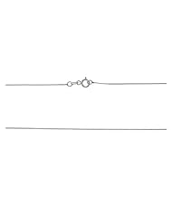 14K White Gold - 20" 0.3 MM. Flat Curb Necklace Gold Chain