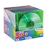 VERBATIM CORPORATION 94611 CD-r 52X 80MIN Color 25PK Sli