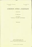 Gordon Athol Anderson (1929-1981) In Memoriam von Seinen Studenten, Freunden und Kollegen: Separatum (Wissenschaftliche Abhandlungen, Band IXL/Musicological Studies, Vol. IXL)